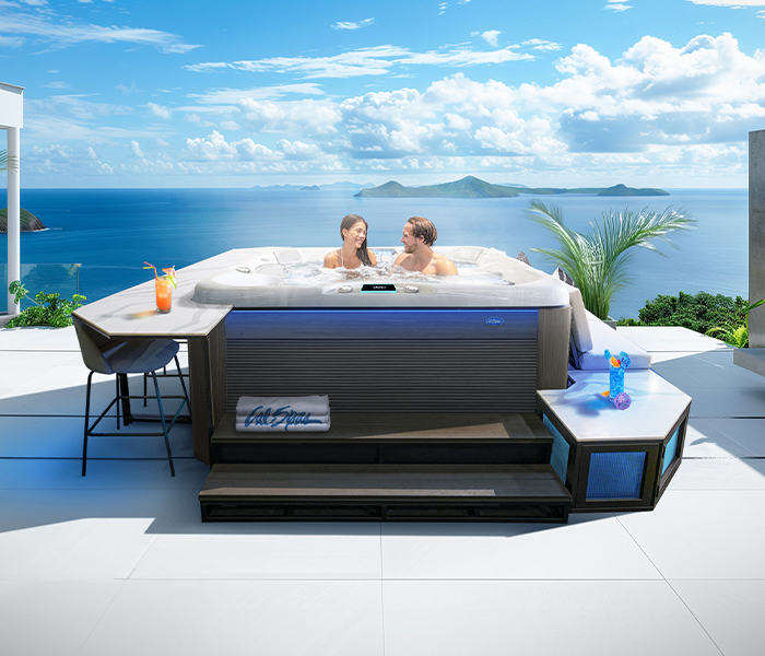 Calspas hot tub being used in a family setting - Worcester